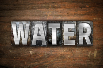 Water Concept Metal Letterpress Type