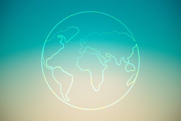 Composite image of globe shape