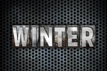 Winter Concept Metal Letterpress Type