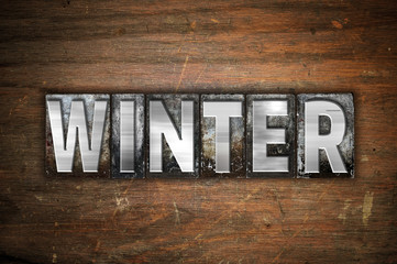 Winter Concept Metal Letterpress Type
