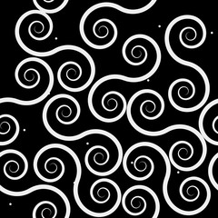 Geometric simple black and white minimalistic pattern, curved lines. Can be used as wallpaper, background or texture.