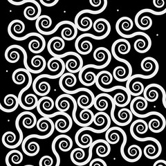 Geometric simple black and white minimalistic pattern, curved lines. Can be used as wallpaper, background or texture.