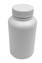 Blank medicine bottle isolated on white background