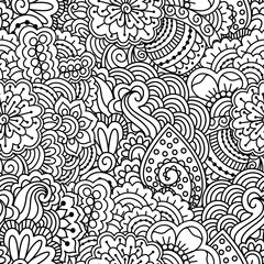 Seamless black and white pattern. 