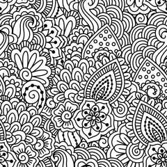 Seamless black and white pattern. 