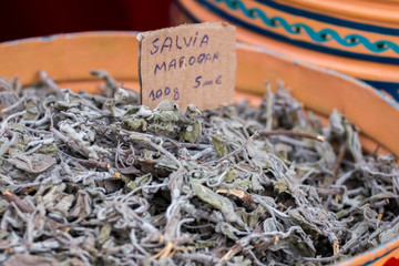 dry salvia herbs