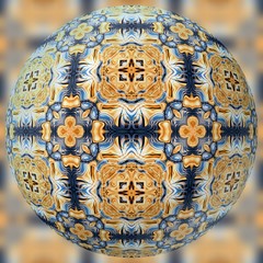Abstract decorative sphere, ball - kaleidoscope pattern 