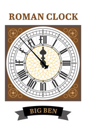 Big Ben in London Clock detail