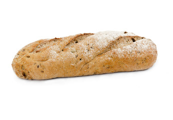 Whole grain bread with sunflower seeds and flax seeds