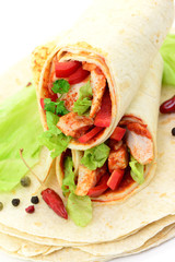 Wrap mit Fleisch