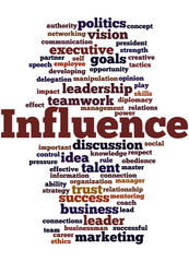 Obraz premium Influence, word cloud concept 8