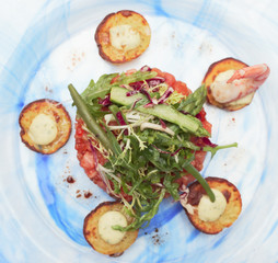 Elegant salmon tartare