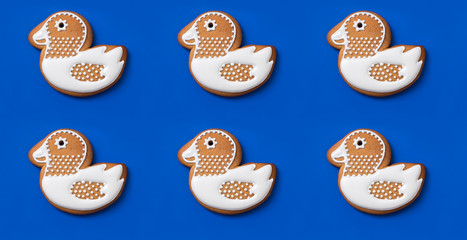 pattern dessert gingerbread  cookie duck