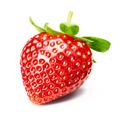 fresh strawberry on white