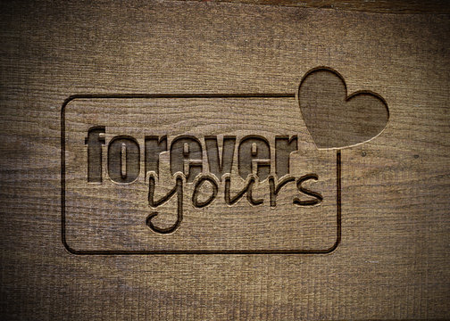 Forever Yours - Holzbrettt