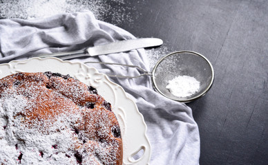 Homemade cherry cake