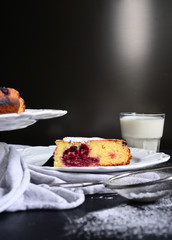 Homemade cherry cake