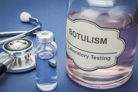 Sample of botulism in laboratory, concept of health