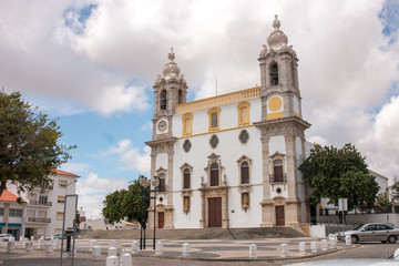 Fototapeta na wymiar View of the landmark church of Carmo located in Faro, Portugal.