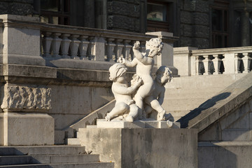 Austrian National Library, sculpture ornation.