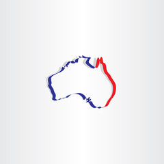 australia stylized map icon vector symbol