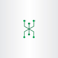 electronics circuits vector logo icon