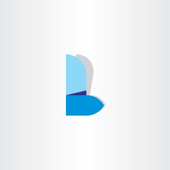 letter l logo l blue vector icon symbol design