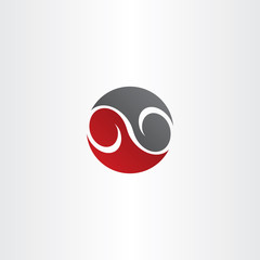 red black circle infinity symbol vector