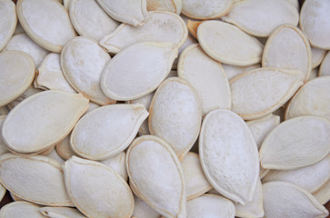 pumpkin seeds in close-up