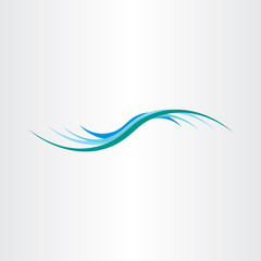 water wave vector element design icon