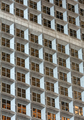 Wall of skyscraper (background).