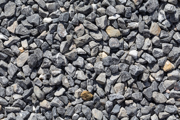 Crushed grey stones