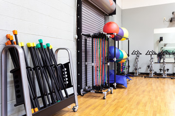 Gym Equipment Against Wall