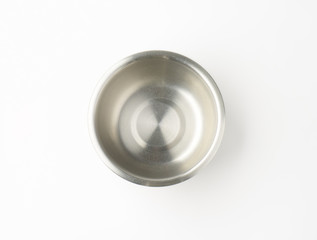 empty metal bowl