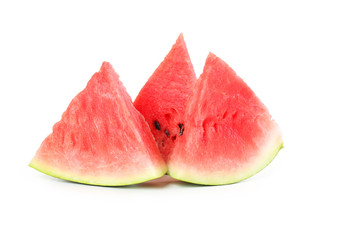 Tasty slice of watermelon isolated on a white