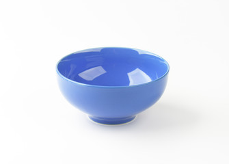 Empty blue bowl