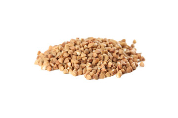 Buckwheat seeds isolated on a white