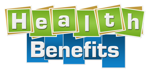 Health Benefits Green Blue Square Stripes 