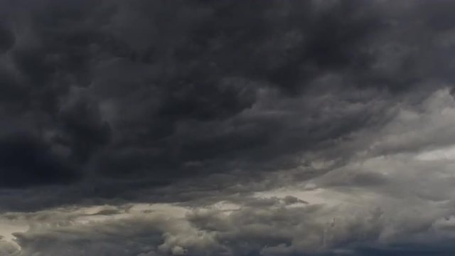 High quality10bit 4K footage of storm clouds in motion without birds and destructive color correction in ProRes. Made from RAW.