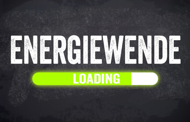 Kreidetafel, Tafel mit Energiewende