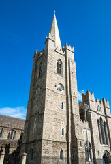 Fototapeta na wymiar Ireland, Dublin, upward view of the St Patrik's cathedral