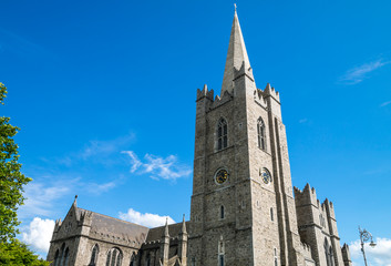 Fototapeta na wymiar Ireland, Dublin, upward view of the St Patrik's cathedral