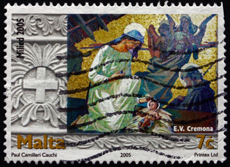Postage stamp Malta 2005 Nativity, by Emvin Cremona