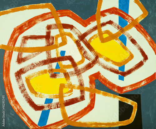 Abstract Art Shapes Overlapping