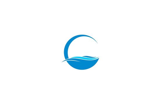 Wave Ocean Icon Logo Vector