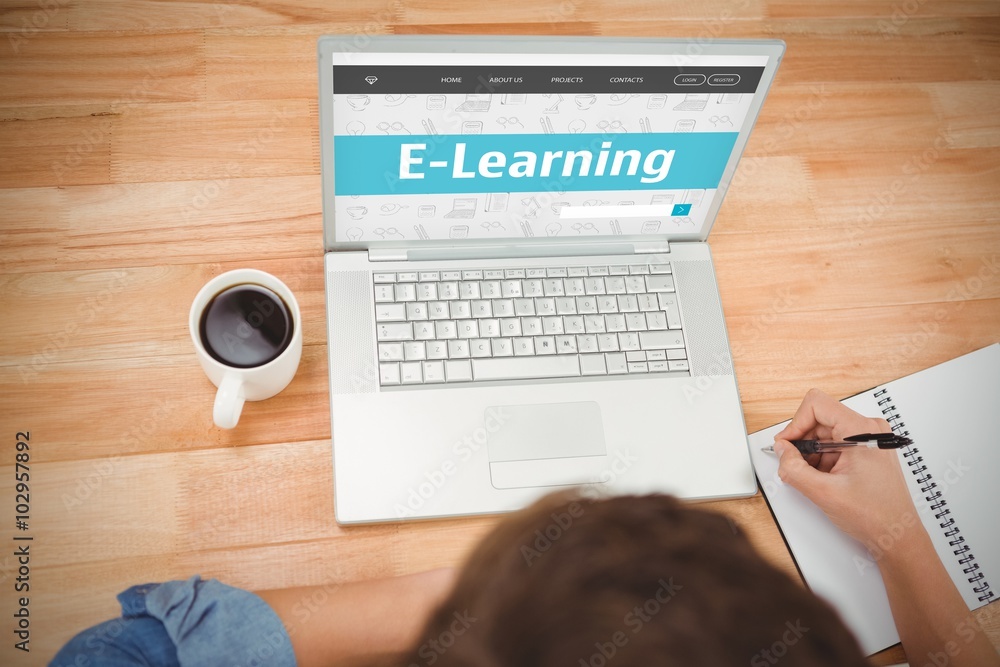 Poster composite image of e-learning interface