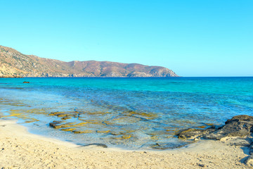 Crystal clear blue water in south Crete, Greece