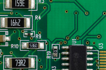 Electronic Printed Circuit Board with Electronic components