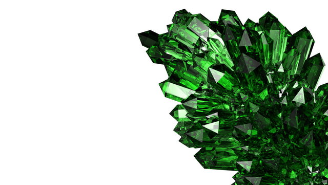 Emerald crystal growing - 4k resolution
