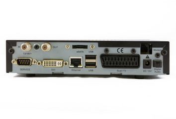 Satellite Receiver Set Top Box rear view